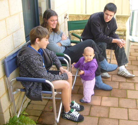 Tegan with Sam, Declan and Mum