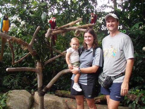 Mum, Dad and I at Singapore zoo