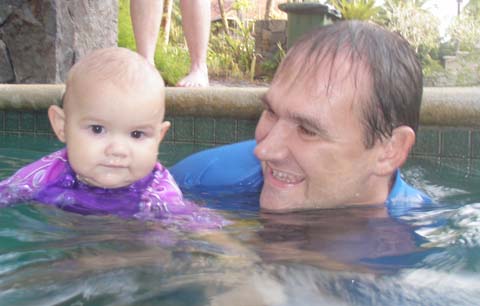 Me and Dad in the pool