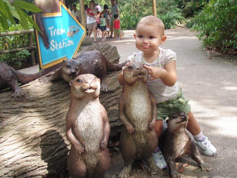 Tegan with the Otters