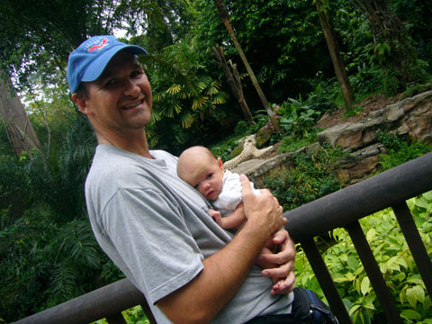 With dad and the Tigers